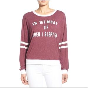 Wildfox In Memory Of When I Slept In Varsity Pullover